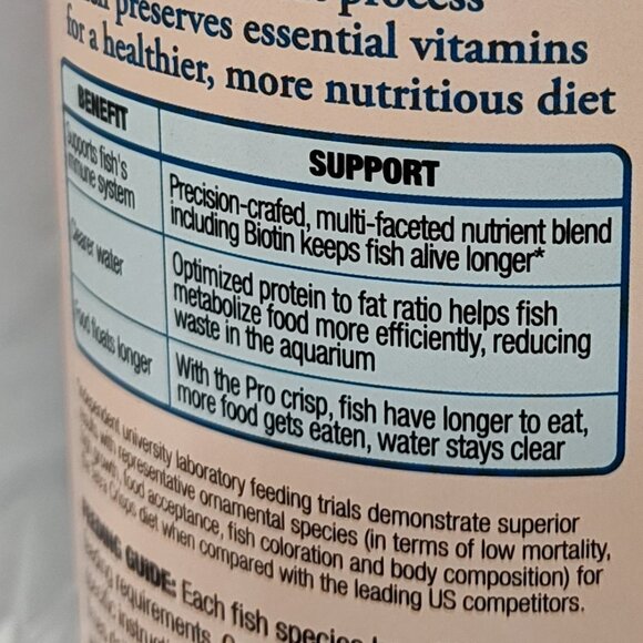 Pro Goldfish Crisps fish food Brand New Unopened, 7.9 Ounce - Picture 2 of 2